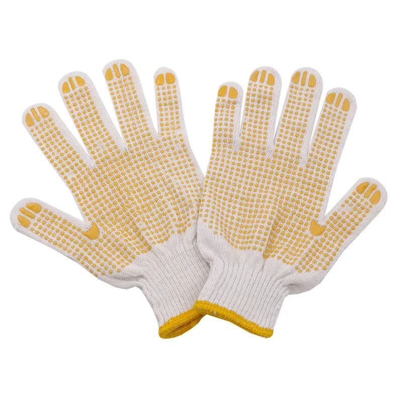 Breathable driving mountaineering non-slip wear-resistant PVC dotted gloves glued protective gloves