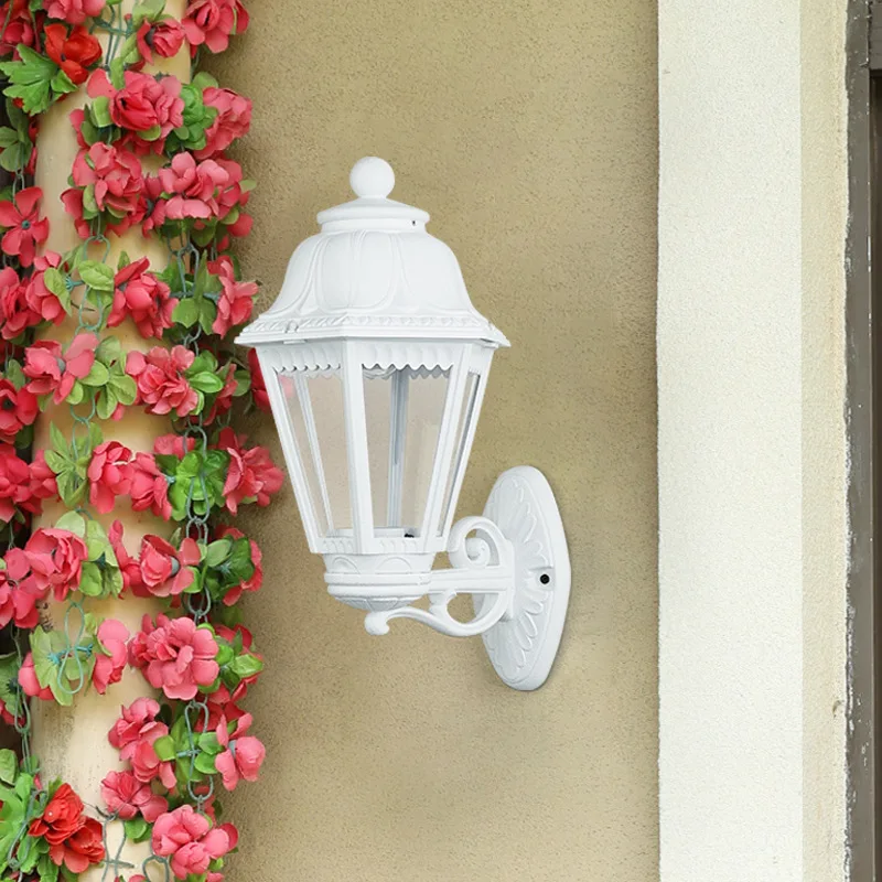 Nordic Creative Hexagonal Scenic Area Porch Wall Lamp Waterproof Outdoor Italian Lights Balcony Villa Hotel Courtyard Sconce