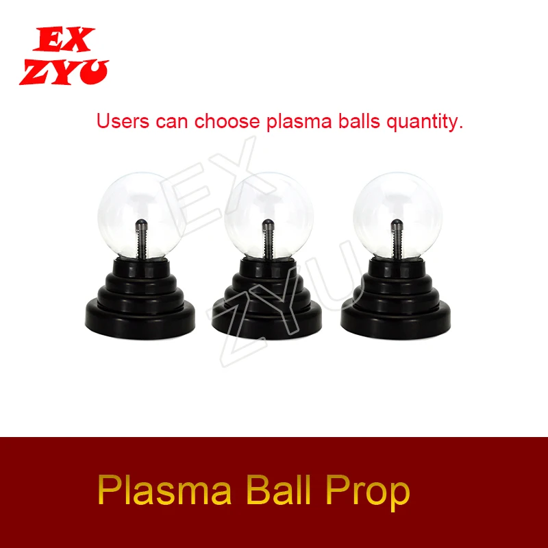 EXZYU Magic Plasma Ball Prop Sequence or simultaneous version real escape room game touch the plasma ball for certain time