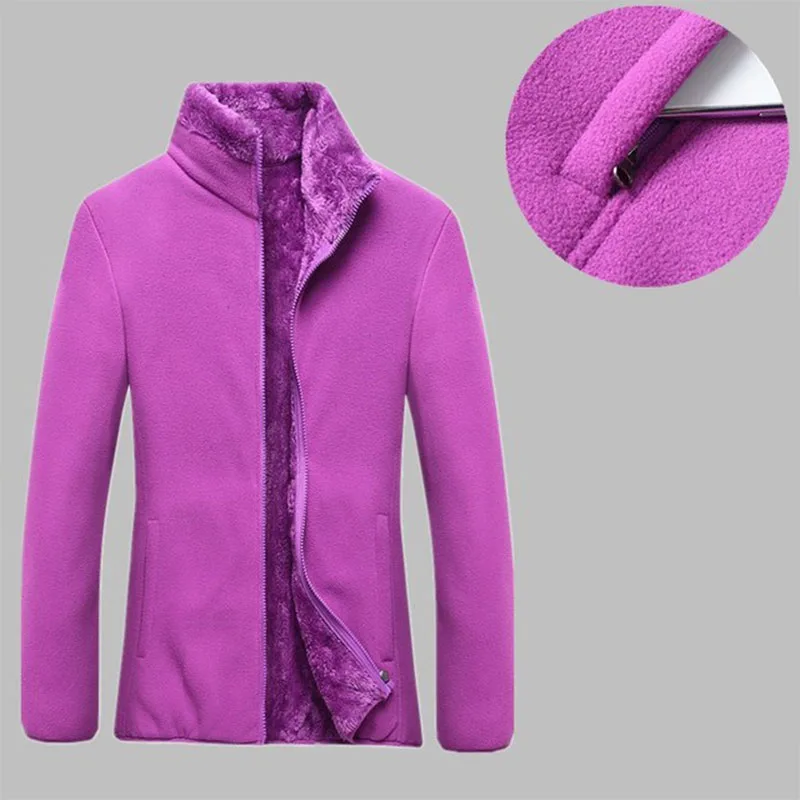 Thick Polar Fleece Jacket Women\'s Autumn Winter Outdoor Camping Hiking Thermal Coral Velvet Coat Female Mountaineering Clothes