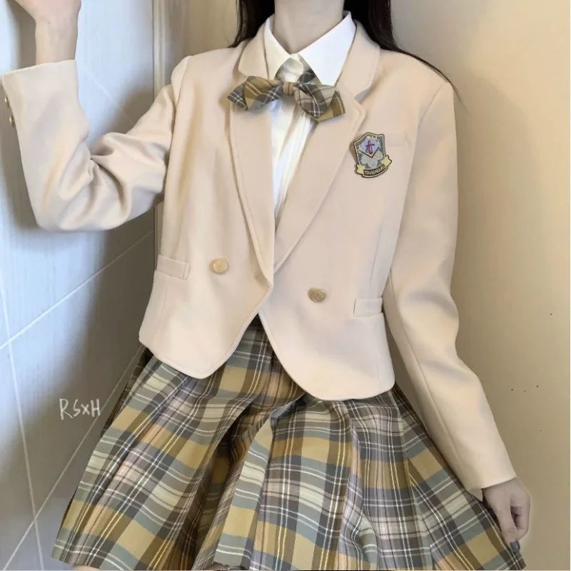 JK Suit Coat Women Girl Black Blazer Suit Jacket Autumn New Top Student College Style Anime Cosplay Costume Cardigan