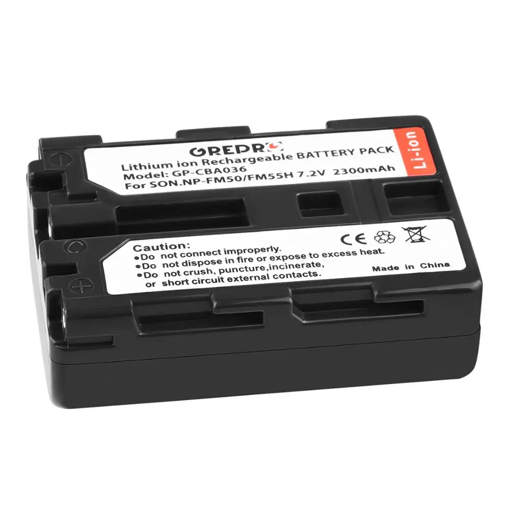 

2300mAh NP-FM50 NP-FM55H NP FM50 FM55H Battery for Sony NP-FM30, NP-FM50, NP-FM51, NP-FM70, NP-FM71, NP-QM70 NP QM71 QM71D FM90