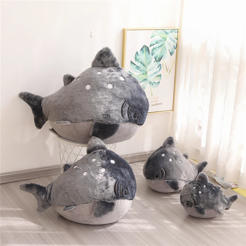 

Cute Fat Shark Pillow Dolls Stuffed Soft Plush Whale Toys Kawaii Children Hug Fish Pillow Cushion for Kids Girls Birthday Xmas