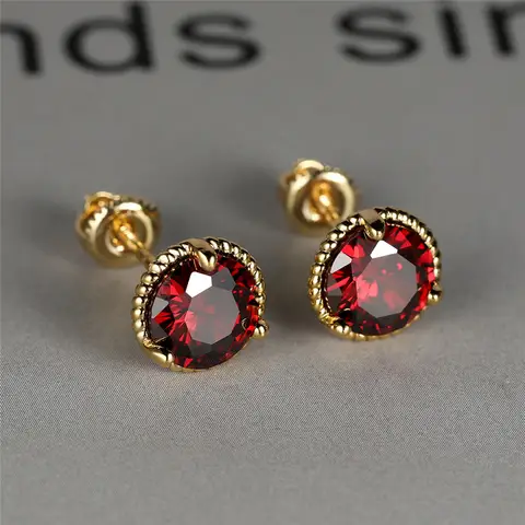 8 best sales लाल पत्थर की बालियां - №2