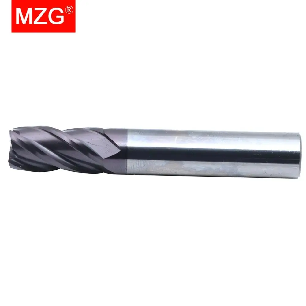 MZG Cutting HRC50 4 Flute 0.5mm 1mm Milling Machining Tungsten Steel Spiral Tools Milling Cutters Round Ball Nose End Mill