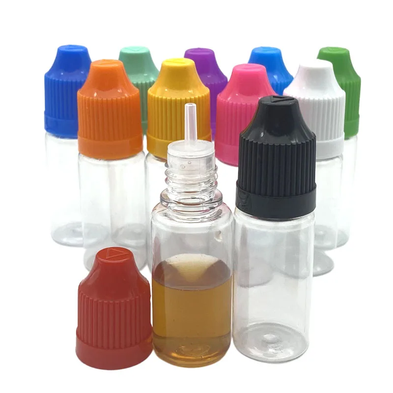 

Fast Shipping 200pcs Clear PET 10ml Empty Plastic Dropper Bottle with Childproof Cap Eye Drop E Liquid Needle Tip Hard Bottle