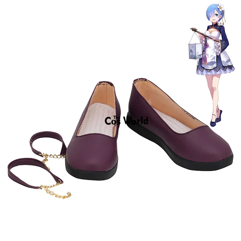 

Re Zero Kara Hajimeru Isekai Seikatsu Remu Ramu Chinoiserie Cheongsam Anime Customize Cosplay Shoes