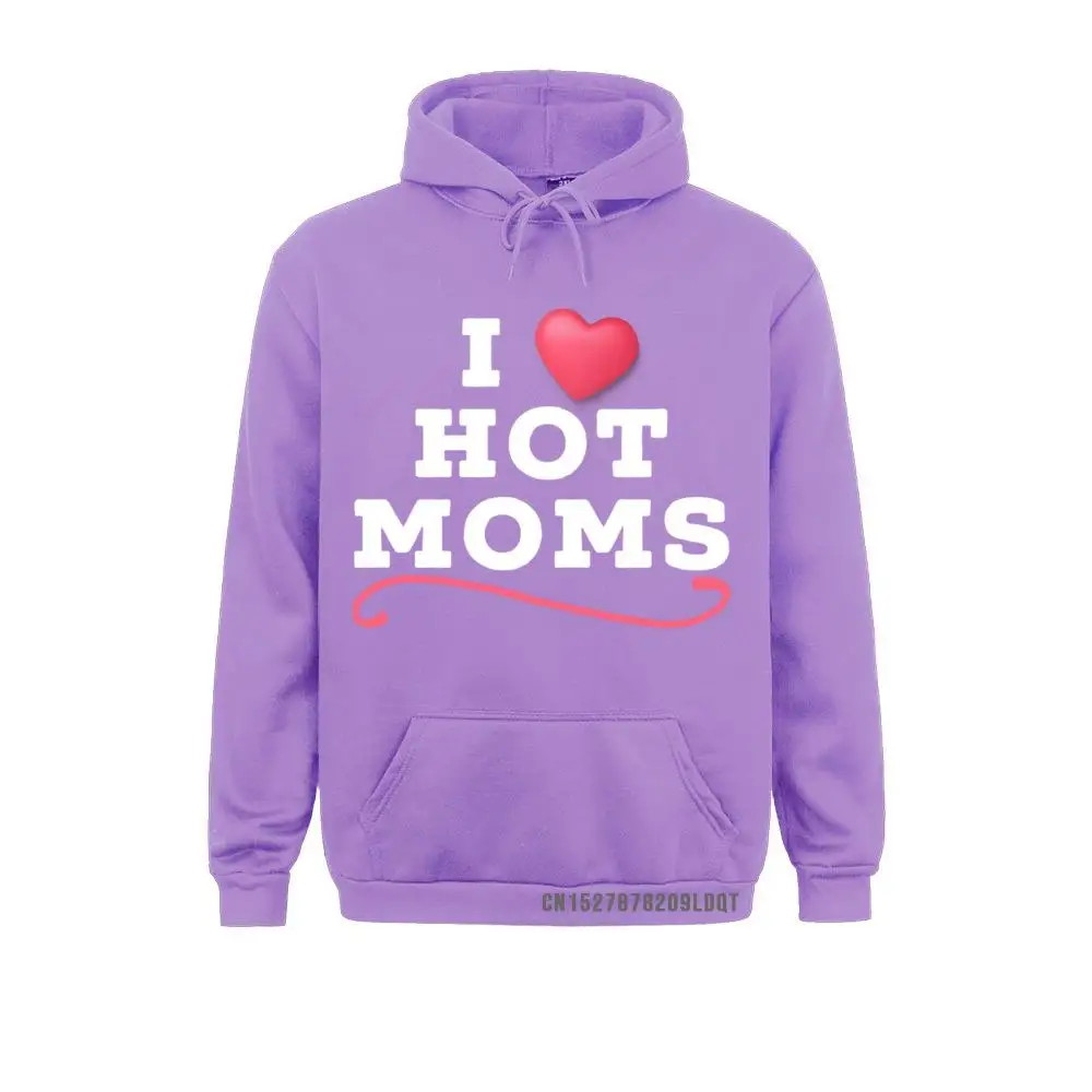 Funny I Love Hot Moms I HEART HOT MOMS Funny Mom Milf Wife Pullover Hoodie Spring/Autumn Hoodies New Clothes Men Sweatshirts