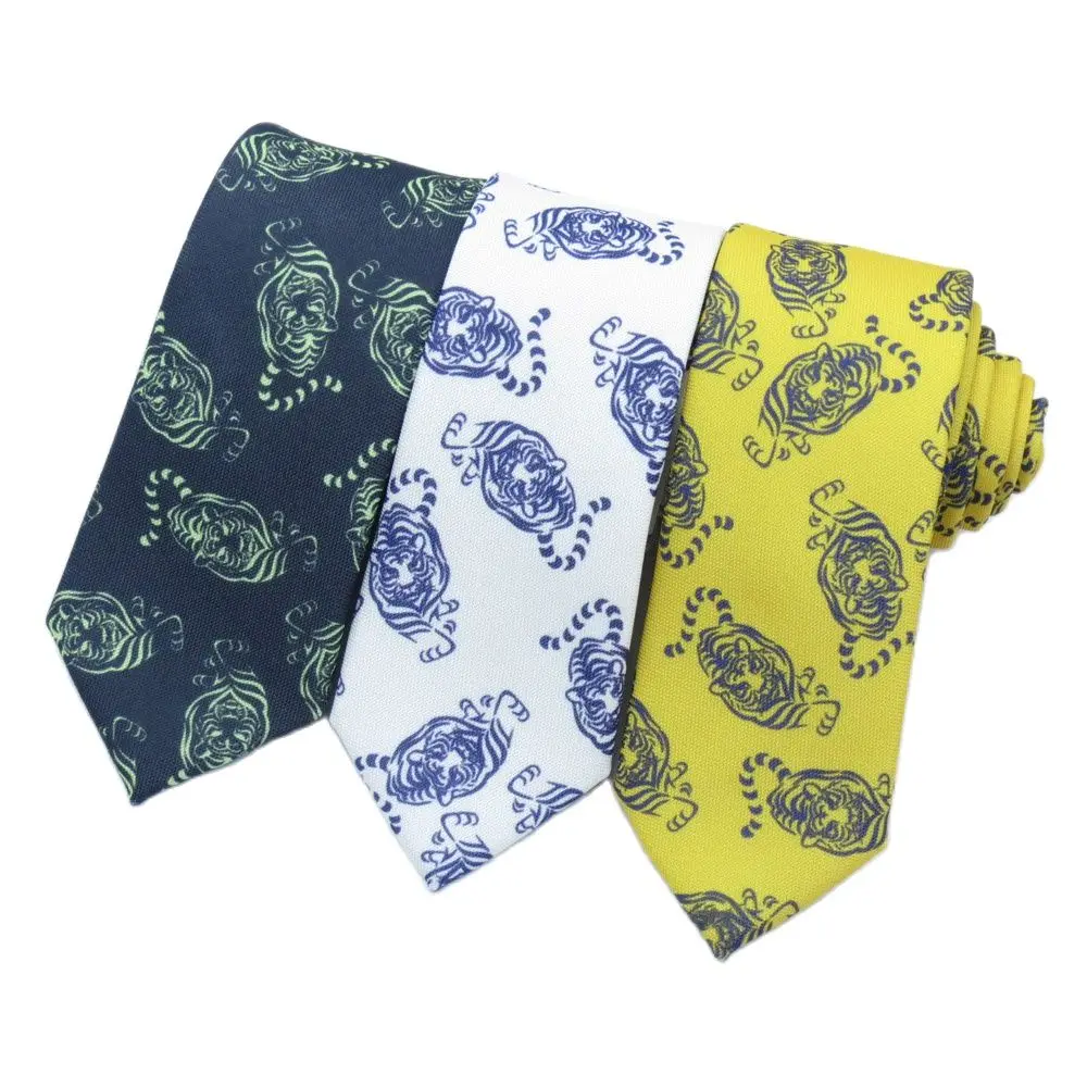 

Originally designed tiger pattern cartoon tie, personality, leisure fashion Korean version of narrow necktie fashion me gravate