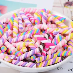 20PCS/Pack Polymer Clay Roll Marshmallows Hair Decoration Supplies DIY Craft Materials Brooch Accessory Simulation Food Play