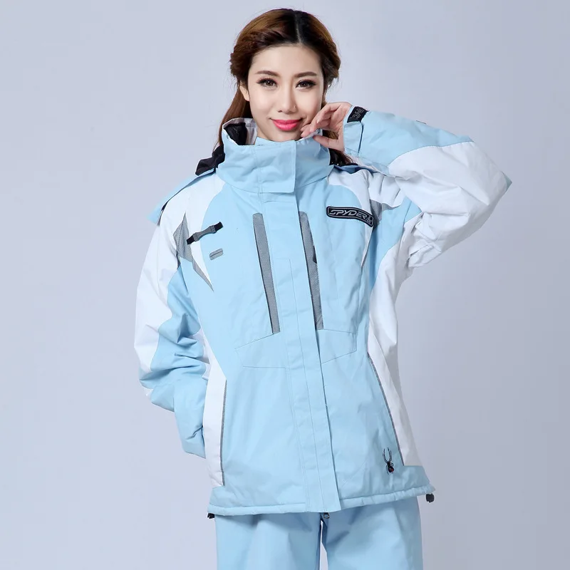 Women's Winter Snow Suit Snowboarding Set Skiing Waterproof Windproof Snow Coat Jackets and Strap Pants