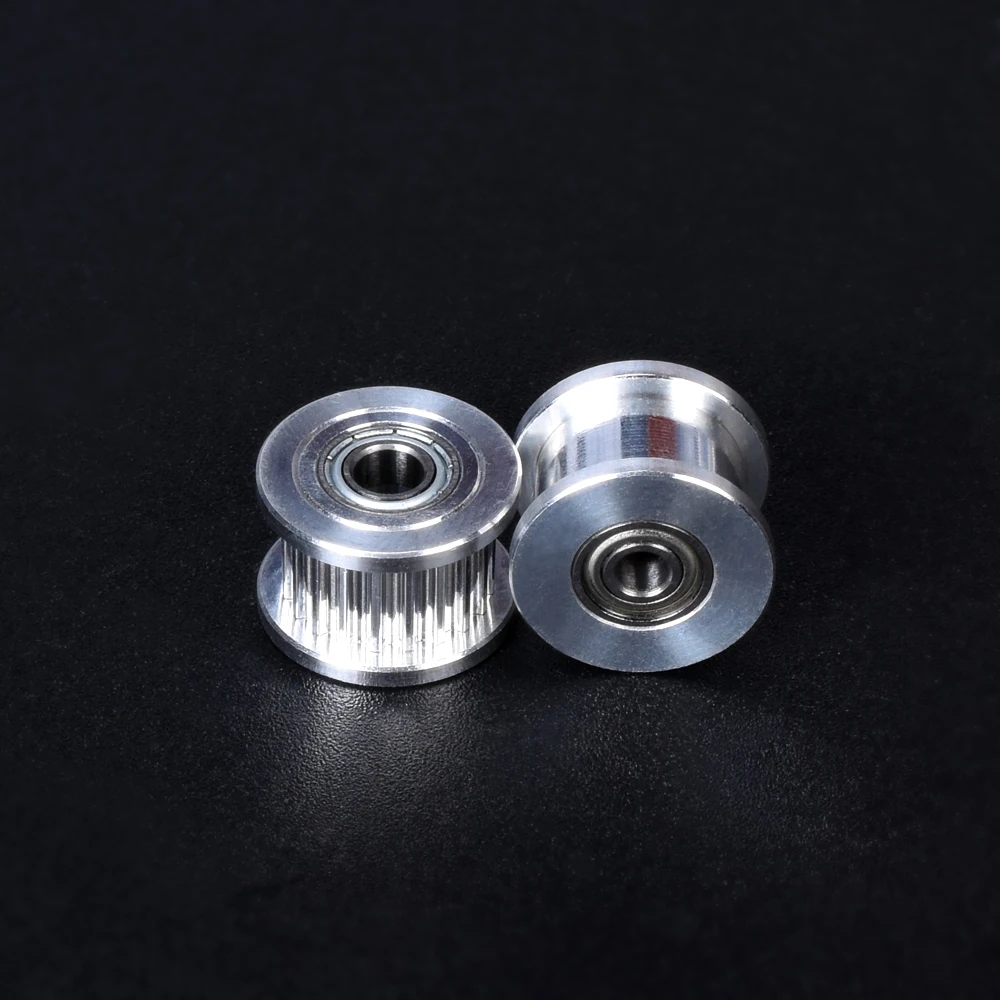 High Quality GT2 Idler Timing Pulley 20 Tooth With/without Teeth Wheel Bore 3/4/5mm 3D Printer Parts For Prusa i3 MK3 GT2 Belt