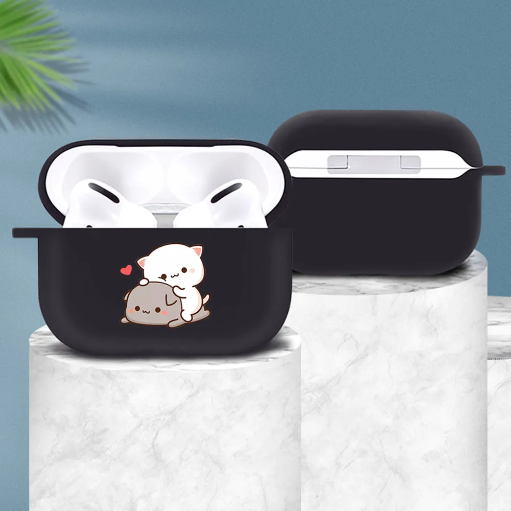 Lover Cartoon Cats Airpods Pro 2 Case Cute Luxury Cover Air Pod Cases DIY Gift Funda Airpods Case Earphone Accessories Coque