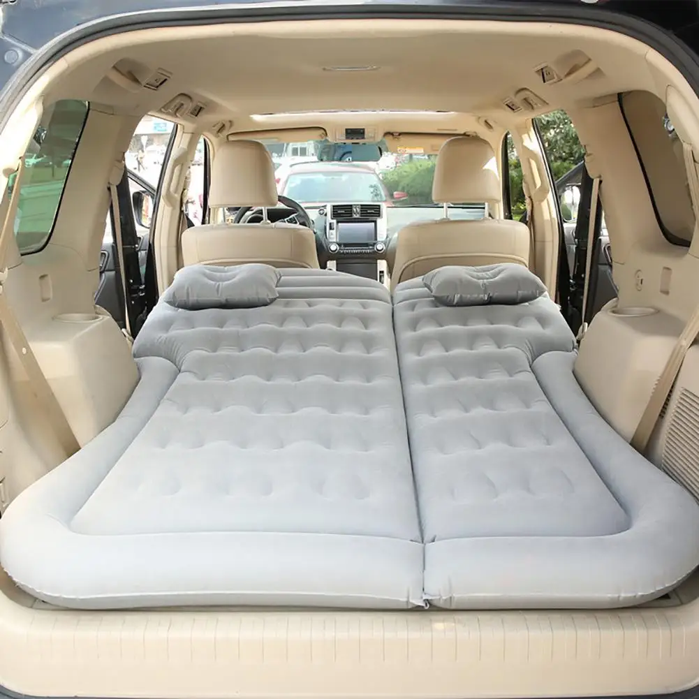 Car Iatable Bed SUV Auto Mattress Rear Row Car Travel Sleeping Pad Off-road Air Bed Camping Mat Air Mattress Car Accessories