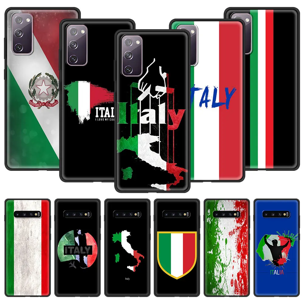 

italy flag Phone Case For Samsung Galaxy S20 FE S21 Ultra S20 S10 S9 Plus S10E S8 Back Cover Mobile Phone Bag