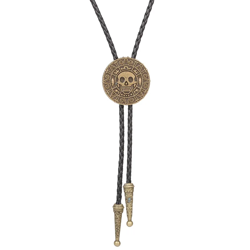 New Mexico Aztec Mayan Solar Calendar Bolo Tie Necktie Western Cowboy Style Unique Cultural Design Men's Fashion Accessory