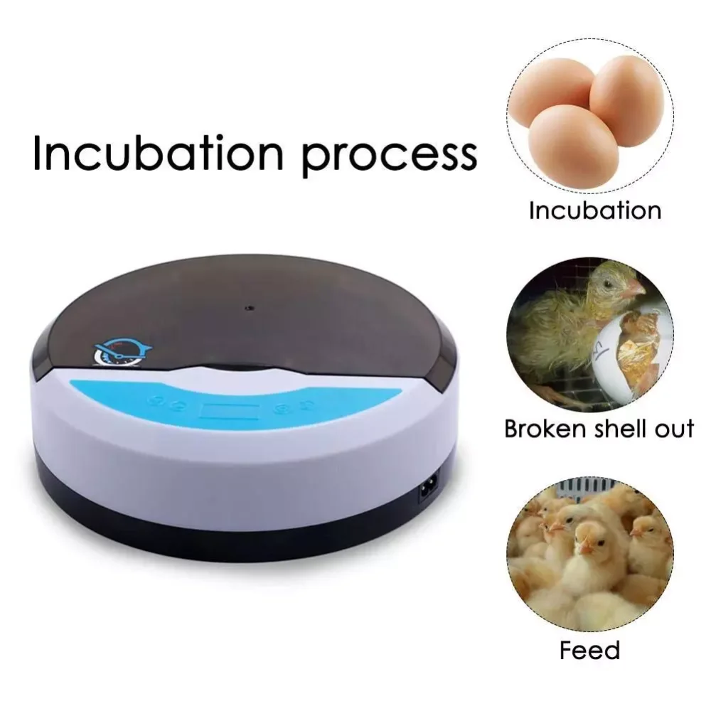 Mini 9 Egg Incubator HHD Automatic Chick Hatching Egg Tray Digital Display LED Candler Temperature Control Brooder Poultry Quail