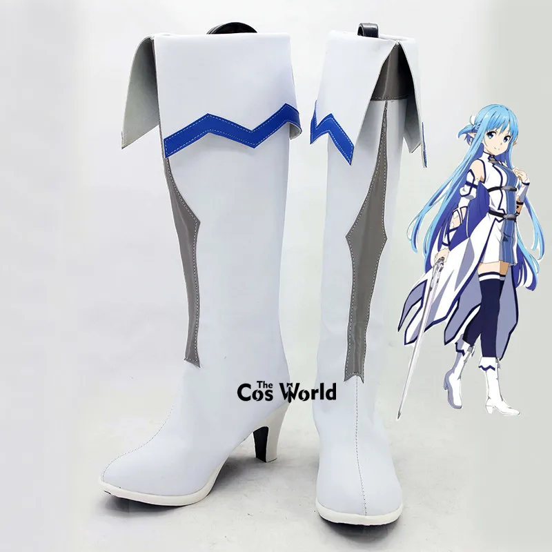 

Sword Art Online ALO Yuuki Asuna Anime Customize Cosplay High Heels Shoes Boots