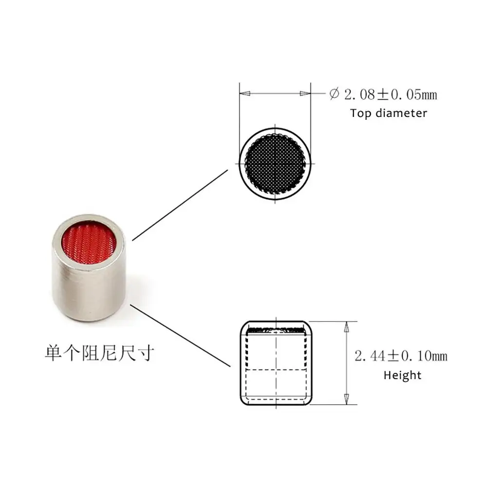 ChengHaoRan 2X Balanced Armature Damping Plugs filters Knowles Acoustic Damper for Shure Se215 Se315 Se425 Se535 846 TF10 LM5144