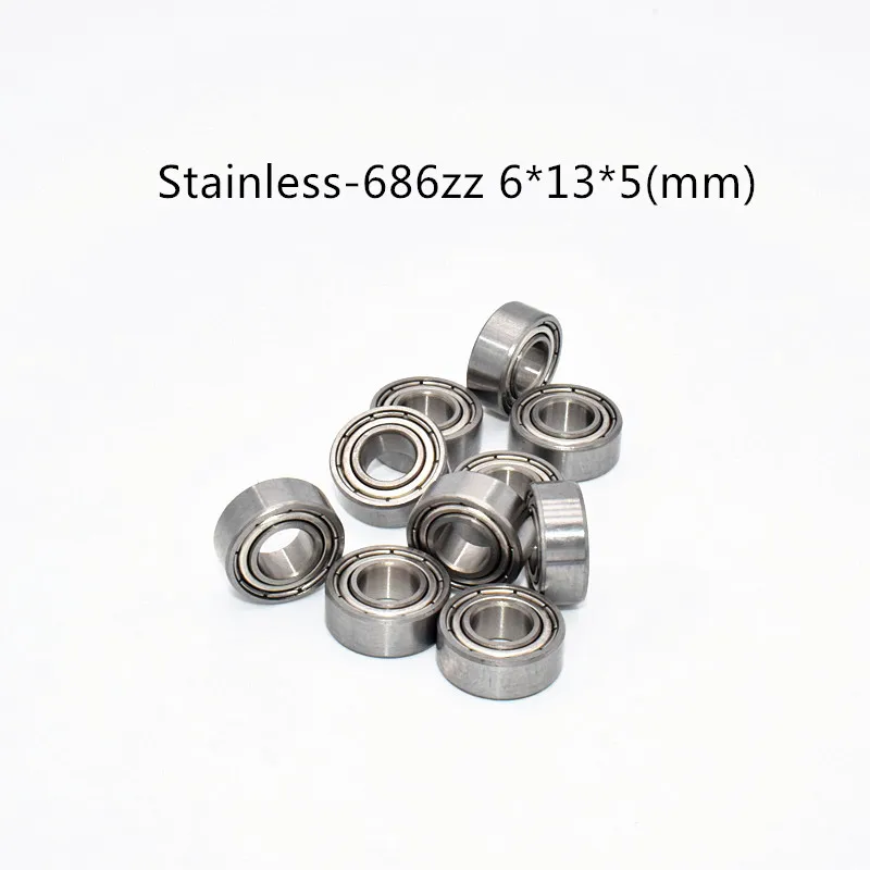 

Stainless steel bearing 10PCS S686ZZ 6*13*5(mm) free shipping antirust metal sealed High speed Mechanical equipment parts