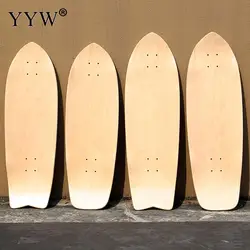 80*25cm Ahorn Holz Leere Fisch Skateboard Hand-Gemalt Longboard Deck Schiebe Für Kinder Jugendliche Anfänger Blank skate Board Deck DIY