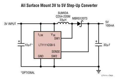 LT1111CS8 LT1111IS8 LT1111CS8-12 LT1111S8 LT1111CS8-5 LT1111 - Micropower DC/DC Converter Adjustable and Fixed 5V, 12V