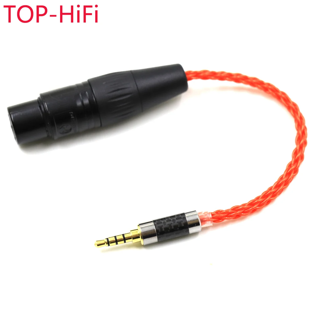 

TOP-HiFi UPOCC Single Crystal Coppe 3,5 мм TRRS сбалансированный штекер на 4pin XLR сбалансированный Женский аудио адаптер Cabler