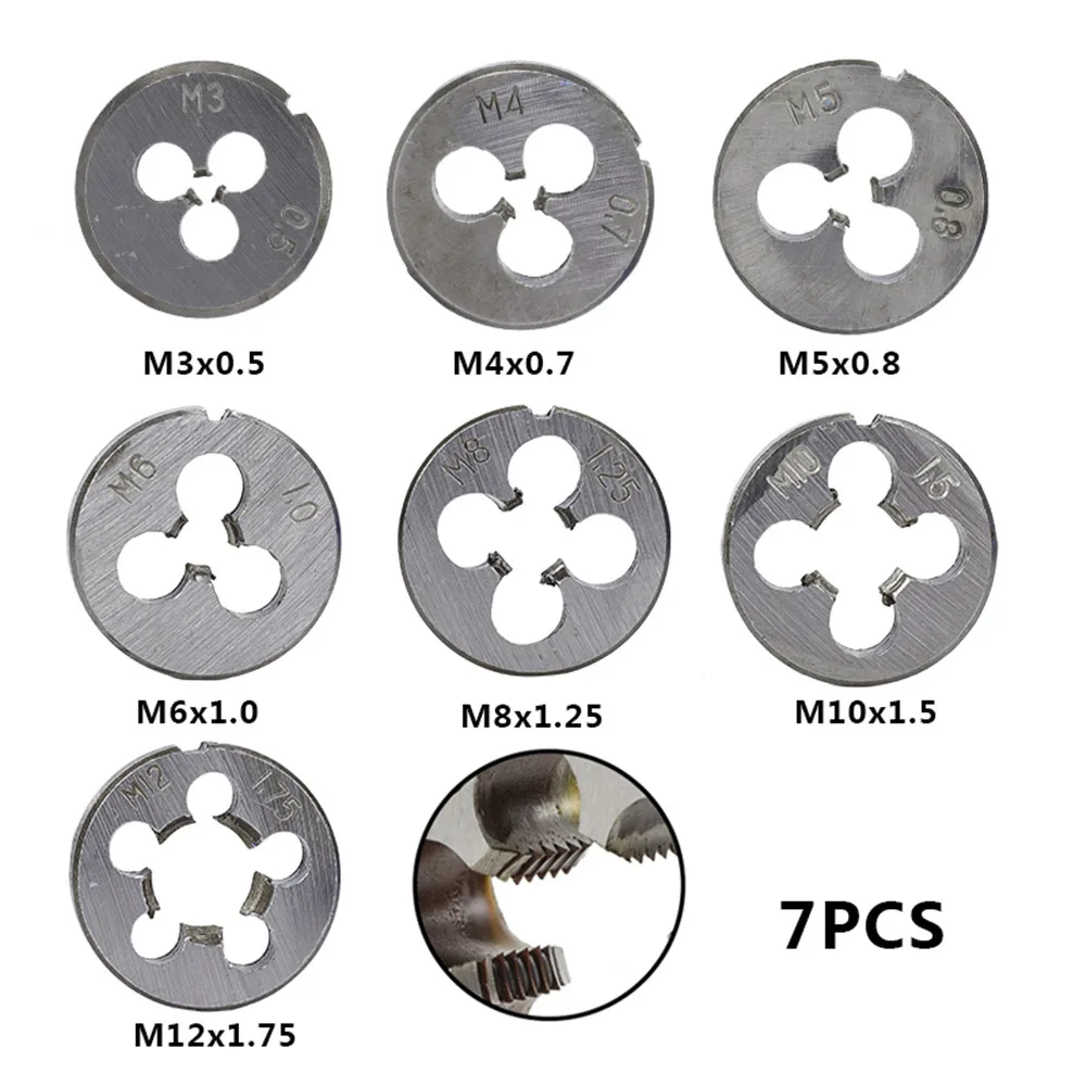 32pc M3-M12 Metric Tap And Die Hand Threading Tool Set ped  Wrench  