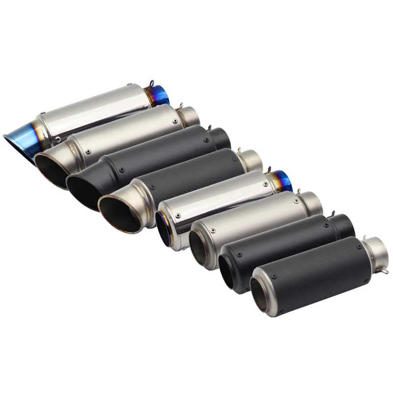 Inlet 51mm 61mm Motorcycle Exhaust Muffler Pipe Universal for KTM 200 390 ER6N ER6F ZX-6R ZX-10R MT-07 MT-09 MT-10 S1000RR etc