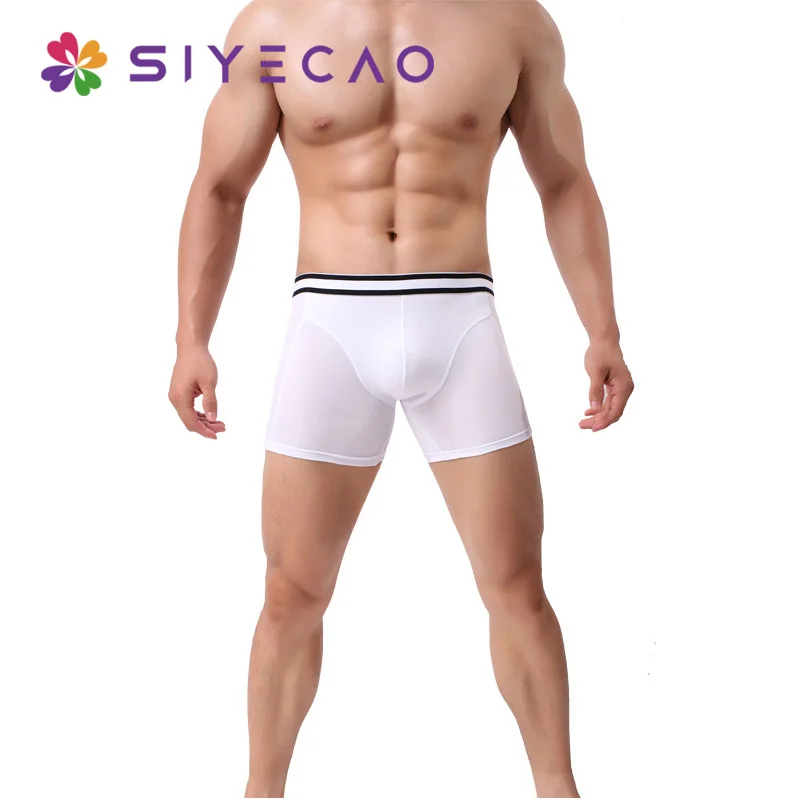 

1Pcs Men Boxers Long Underwear Cotton Man Boxershorts Breathable Solid Boxers Underwear Cueca High-rise Boxer Underpants Male