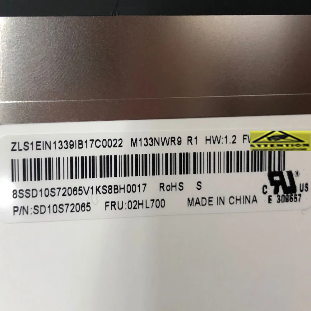 Imagem -03 - Fru pn 02hl700 Sd10s72065 M133nwr9 r1 M133nwr9 r0 Laptop Tela Lcd 13. Polegada 1366*768 hd Edp 30pin Lcd M133nwr9-r1 M133nwr9-r0