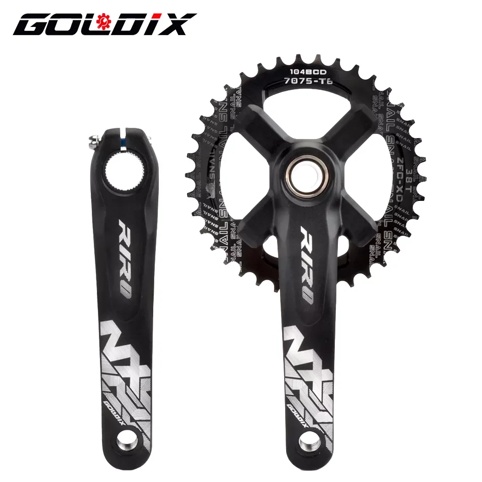 IXF RIRO MTB Bike Crankset Bicycle Hollow Integrated Crank Modified Single Disc 104BCD 32 34 36 38 40 42T Crankset Bottom Bracke