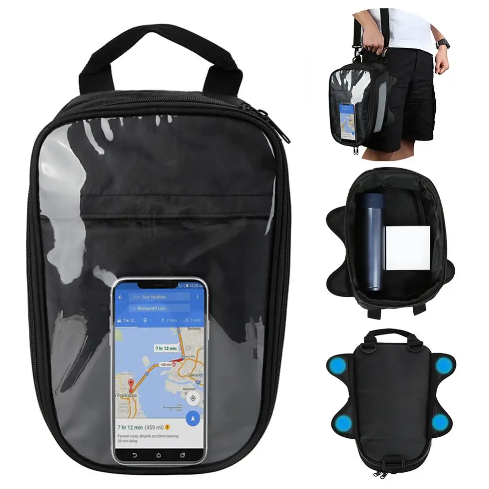 55% Hot Sales!!! Waterproof Magnetic Motorcycle Oil Fuel Tank Storage Bag Phone Pouch Backpack