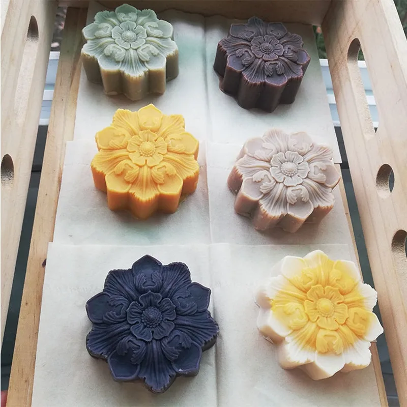 Classic Flower Soap Mold Silicone Soap Mold for Handmade DIY Natural Soap Making Cake Mousee Molds Scented Candle Mould