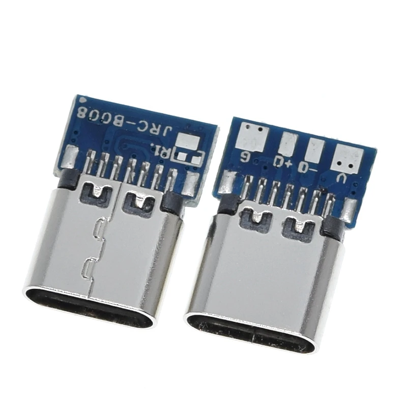 TZT 10/30 Stück USB 3.1 Typ C Stecker 14-Pin Buchse Durchsteckmontage PCB 180 Vertikal Abgeschirmt USB-C – Detail 4