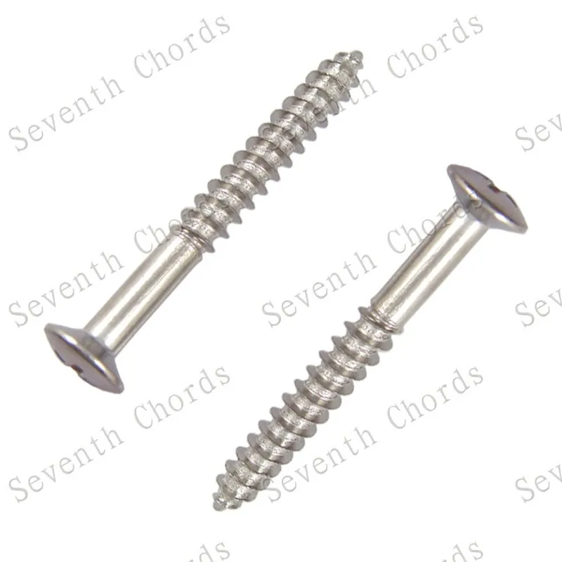 12Pcs Electric Bass Guitar Neck Joint Plate Mounting Screw Fix Screw M5*45mm Guitar Accessories Silver Black Gold Guitar Parts