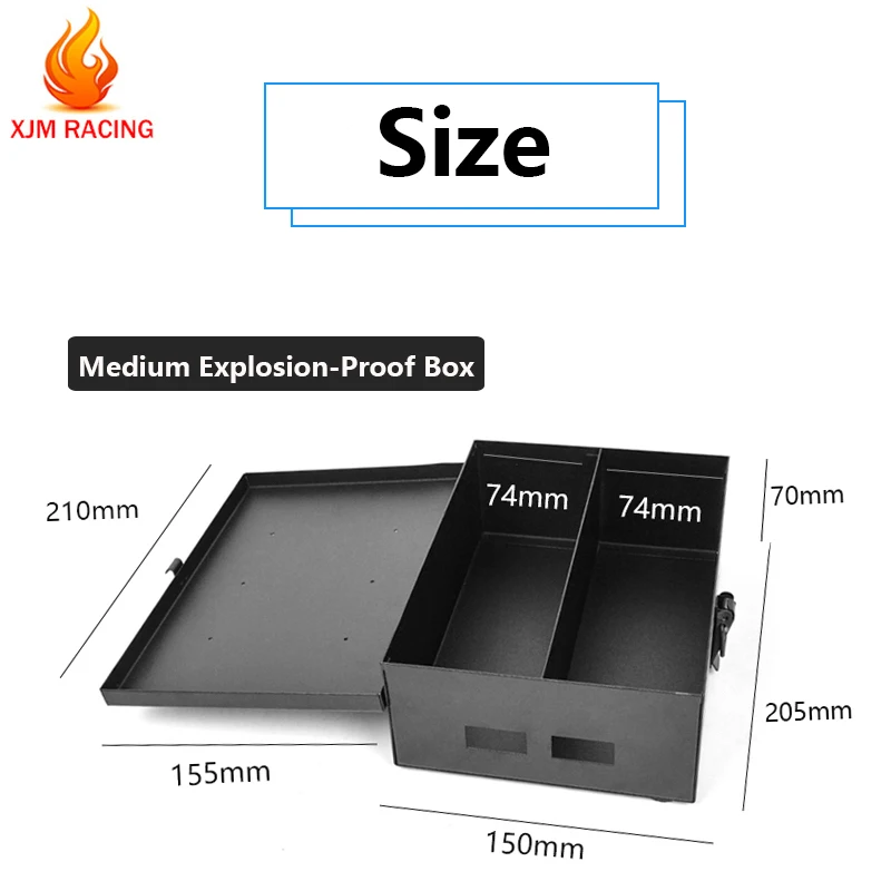 Batterij Oplaadbare brandwerende en explosieveilige veilige opslagbeschermingsdoos Geschikt voor Rc-autoboten Vliegtuigen Speelgoedgereedschapsonderdelen