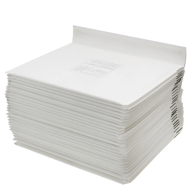 50 PCS/Lot Yellow White Kraft Print Paper Bubble Envelopes Bags Different Size Mailers Padded Shipping Envelope Bags With Bubble