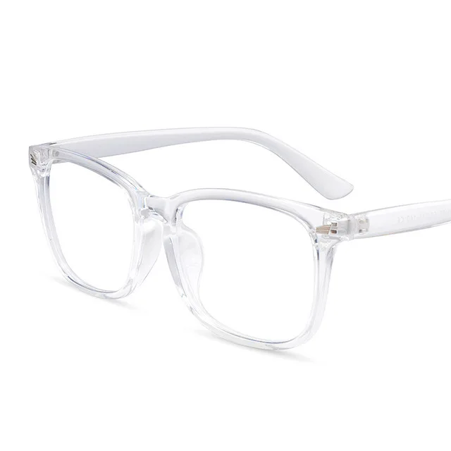 Modische Unisex-Quadratbrille, schlichte Brille, Vollrahmenbrille für Männer und Frauen, Strahlenschutz, optische Brille