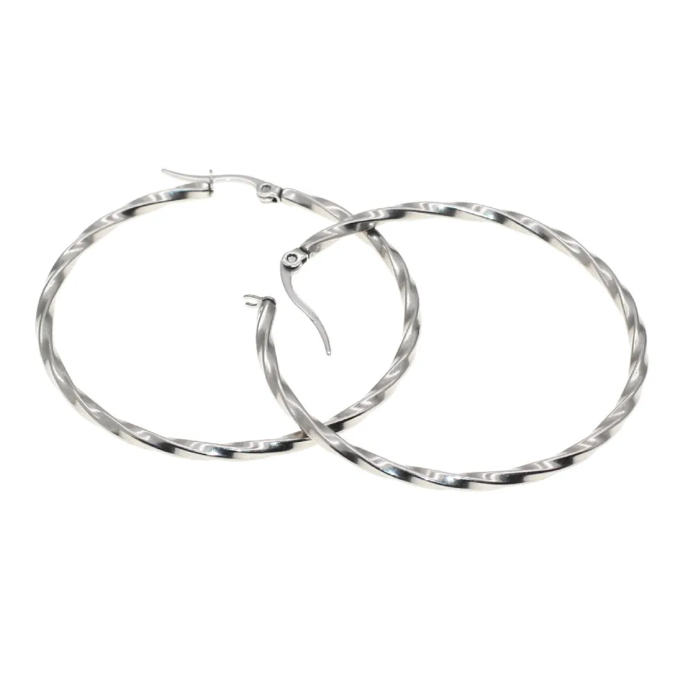 316l Stainless Steel all Size Hoop Earrings No Easy Fade Allergy Free Ears Jewelry Accessories Brief Style