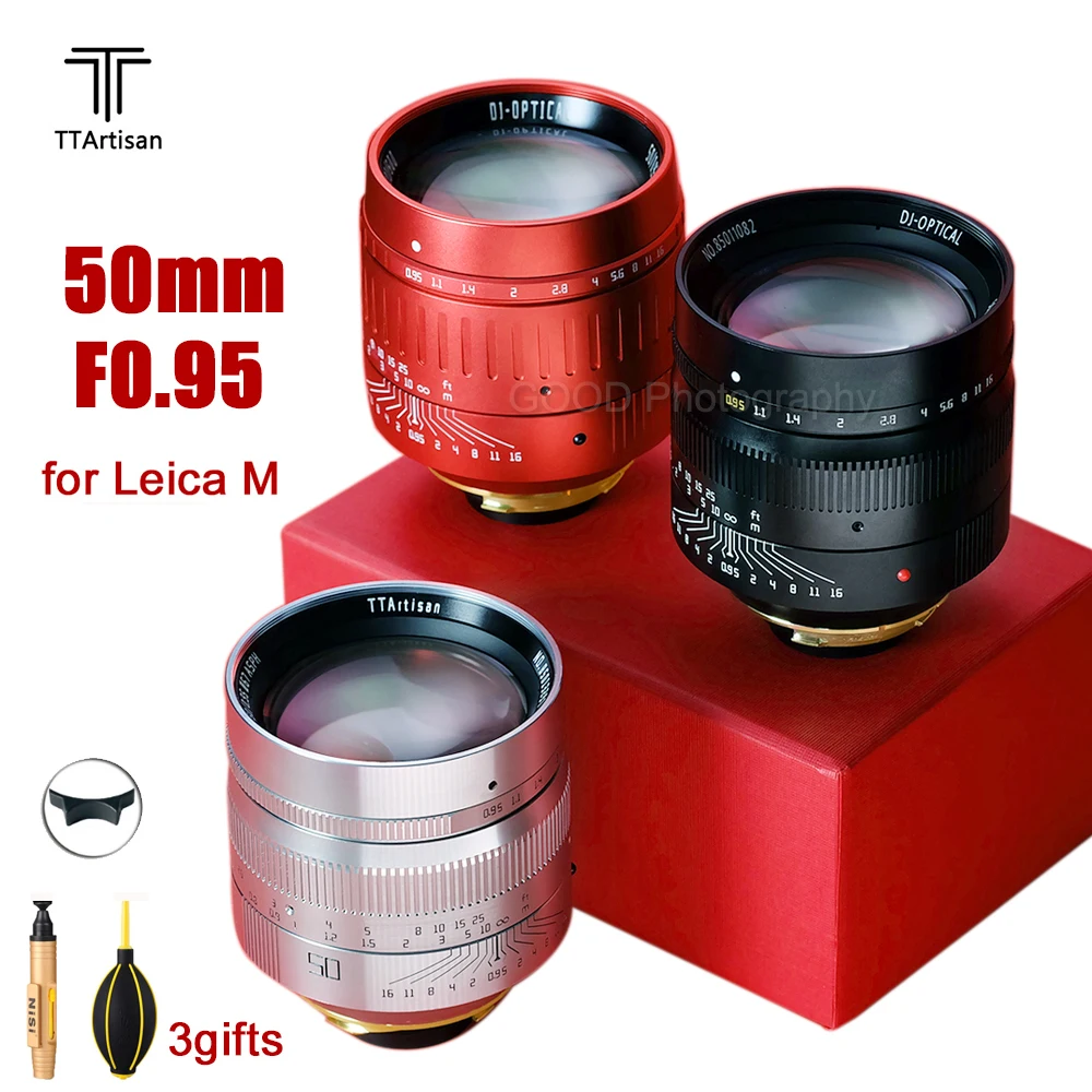 

New Color TTartisan 50/0.95 Camera Lens 50mm F0.95 MF Lens for Leica M Mount Camera Large Aperture Full Frame for Leica M9 M10