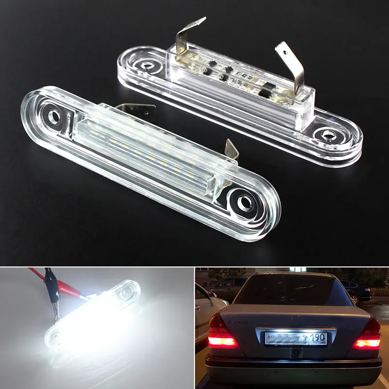 

2 шт. Canbus без ошибок, белые SMD задние светодиодные фонари номерного знака для Benz E-Class W124 W201 1992-1997 C-Class W202 1993-1997