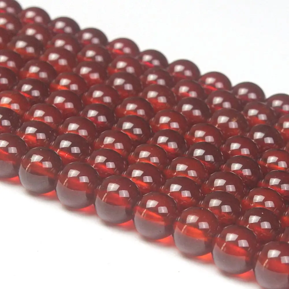 Natural Round AA Orange Garnet Gemstone Loose Beads 4mm 6mm 8mm For Necklace Bracelet DIY Jewelry Making 15inch Strand