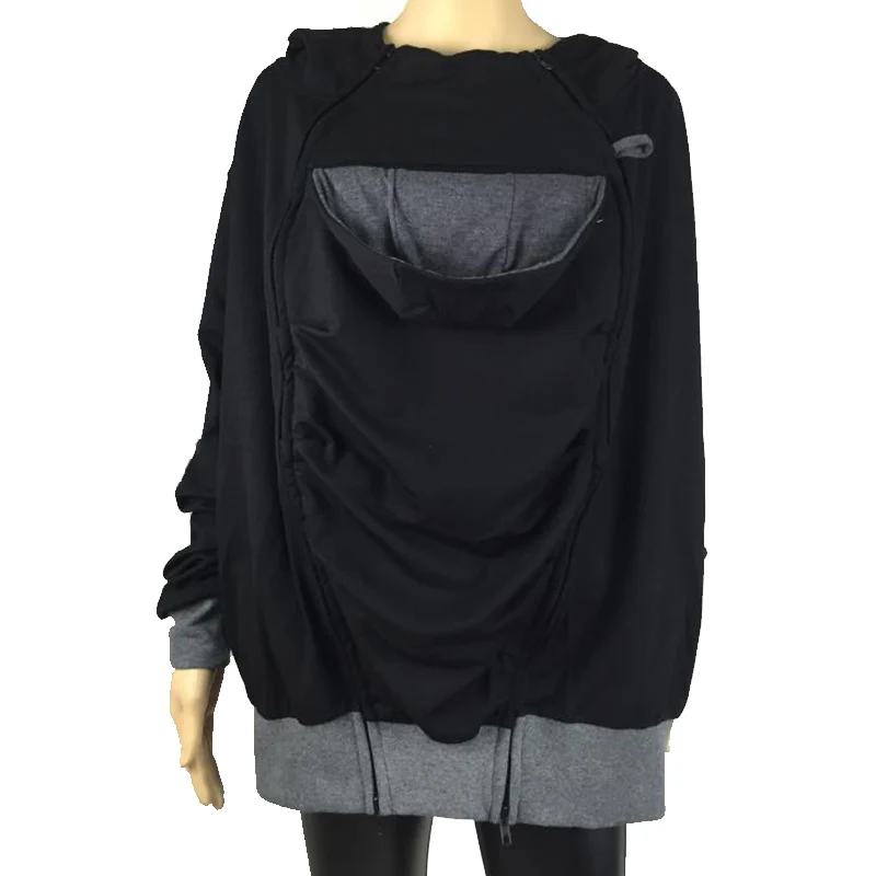 Outono inverno canguru bebê portador com capuz hoodies moletom para o pai babywearing jaqueta multifuncional canguru roupas