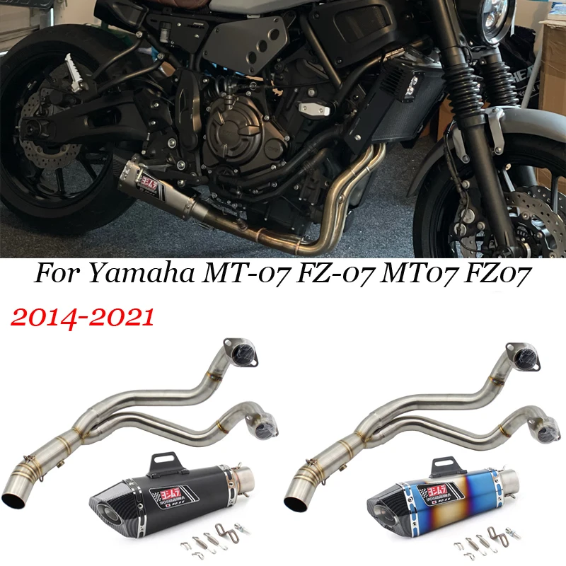 MT-07 FZ-07 Yoshimura R11 Motorcycle Full Exhaust System Slip-on Pipe For Yamaha MT07 FZ07 2014-2021 FZ MT 07 TRACER 700 Xsr700