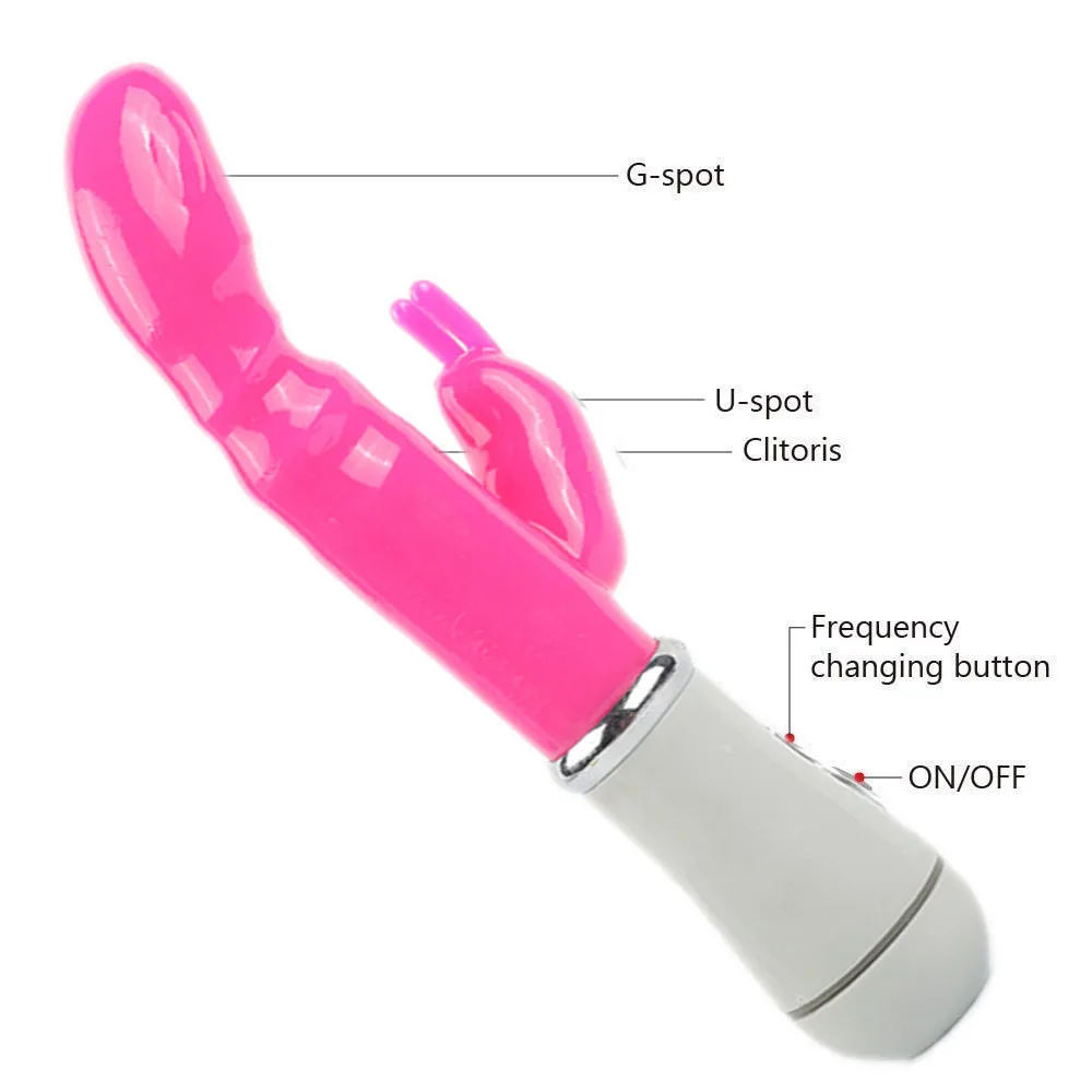 G Spot Dildo Rabbit Vibrator for Women Dual Vibration Silicone Waterproof Female Vagina Clitoris Massager Sex Toys Adults Prduct