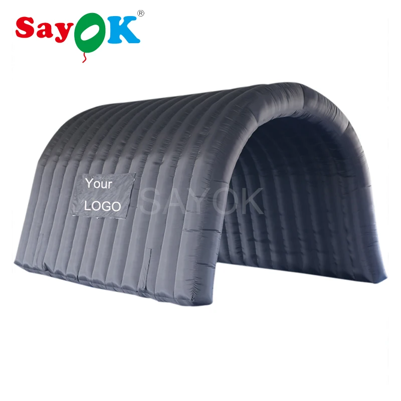 Sayok Inflatable Tunnel Sports Tunnel Entrance Inflatable Tunnel Tent for Event Exhibition Promotion(5x3xH3m, 2 logo for free)