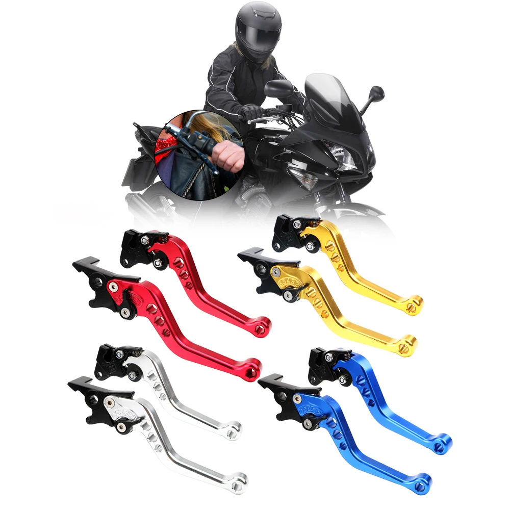 1 Pair Alloy Motorcycle Brake Handle Universal Fit for Motorbike Modification CNC Motorcycle Clutch Drum Brake Lever Handle