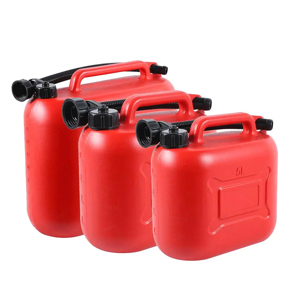 5L/10L/20L Fuel Tank Plastic Gasoline Container Gasoline Oil Barrel Car Jerry Can Petrol Cans Gas Cans With Scale Oil Pipe