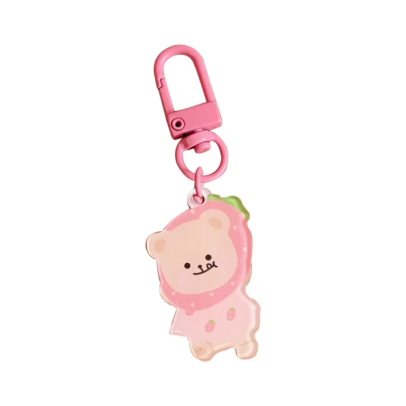 Ins Cartoon Cute Bear Rabbit Key Buckle AirPods Earphone Shell Girl Bag Pencil Case Creative Accessories Pendant Key Management